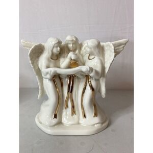 Mikasa Holiday Elegance Angel Candle Holder Fine Porcelain Holiday Decor